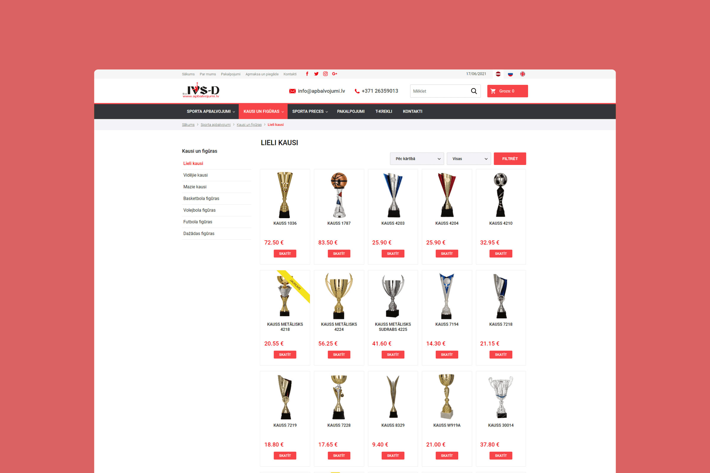 IVSD SIA awards online store
