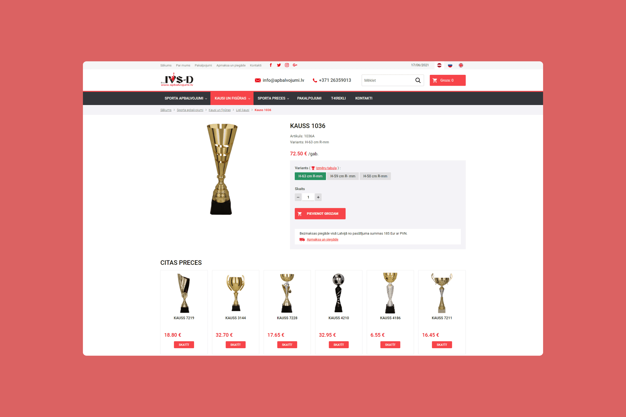 IVSD SIA awards online store